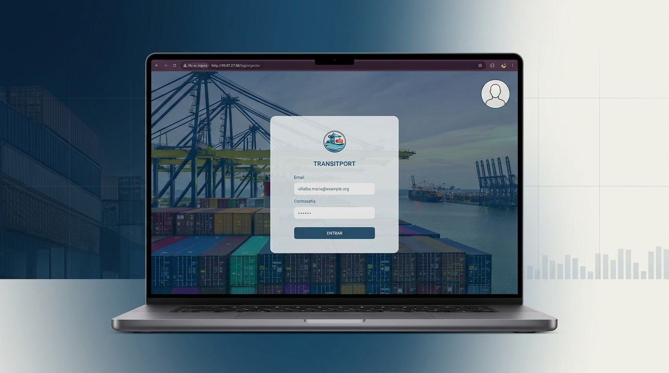 Panel del ERP logístico portuario